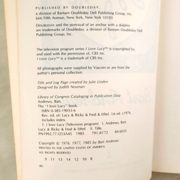 The I Love Lucy Book, Bart Andrews, Softcover, 422pp, EUC, 1985 Doubleday - Picture 6 of 16